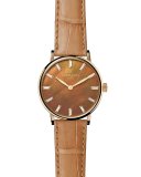 Agnes Varis 32mm Alligator Strap Watch with Diamonds 