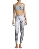 Emulate Athletic Leggings, Marble/Black