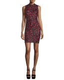 Rosalee Embellished Mock-Neck Mini Dress