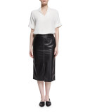 Josie Short-Sleeve Silk Blouse