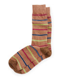 Multi-Stripe Crew Socks