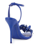 Lilico Floral Leather Sandal, Royal