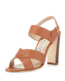 Gorham Leather Slingback Sandal, Luggage