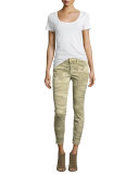 The Station Agent Camo Cropped Skinny Jeans