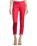 Bardot Slim-Fit Capri Jeans, Hibiscus