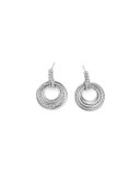 Crossover Doorknocker Hoop Earrings with Diamonds
