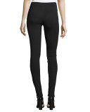 Mid-Rise Jersey Leggings, Black