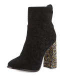Kendra Brocade 100mm Bootie, Baroque Black