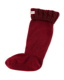 Six-Stitch Cable Boot Socks, Dulse Bordeaux