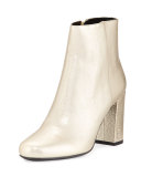 Babies Metallic 90mm Ankle Boot, Platino