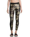 Hammer Cropped Performance Leggings, Camouflage