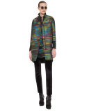 Printed Half-Zip Tunic, Northern Lights