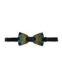 Harrel Peacock-Feather Bow Tie