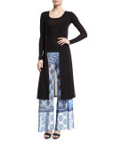 Long-Sleeve Maxi Cardigan