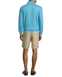 Heather Interlock Quarter-Zip Sweater
