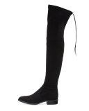 Paloma Suede Over-the-Knee Boot, Black