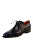 Arca Leather Derby Shoe w/Dark Blue Patina