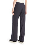 Deconstructed Wide Leg Pants, Coastal Blue