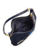 Semicircle Utopia Hobo Bag, Tory Navy 