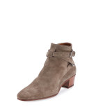 Blake Suede Ankle-Wrap Bootie