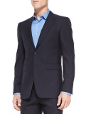 Modern-Fit Wool Suit, Navy 