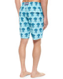 Okoa Jellyfish Print Boardshorts, Blue