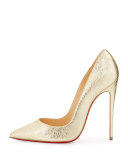 So Kate Metallic 120mm Red Sole Pump, Gold