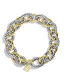 Oval Large Link Bracelet with Gold