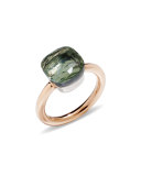 Nudo Rose Gold & 9mm Prasiolite Ring, Size 54