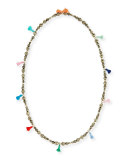 Bianca Beaded Tassel Necklace, 42"