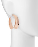 Hammered Rose Gold-Plated Hoop Earrings