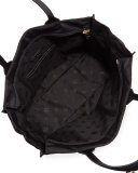 Ella Packable Nylon Tote Bag, Black