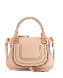 Marcie Medium Satchel Bag, Nude