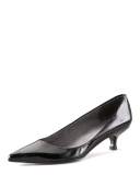 Poco Patent Kitten-Heel Pump, Black