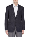 Micro Check Two-Button Jacket, 