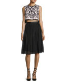 Tulle Midi Skirt, Black