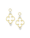 18K Clover Diamond Earring Charms