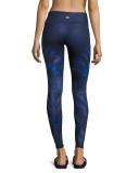 Airbrush Butterfly-Print High-Waisted Sport Leggings