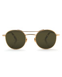 Orleans Polarized Metal Universal-Fit Sunglasses, Gold
