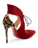 Ferme Rouge Self-Tie Red Sole Pump, Rougissime 