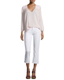 The Picnic V-Neck Shirt, Forever Pink