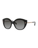 metal-trim cat-eye sunglasses