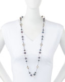 Single-Strand Gray & Blue Pearl Necklace
