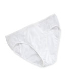 Yolanda Hi-Cut Lace-Trim Briefs, White