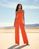 Sleeveless Scoop-Neck Jumpsuit