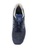 996 Distinct Age of Exploration Suede-Leather Sneaker, Navy/Silver