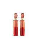 Two-Tone Resin Drop Earrings, Berry