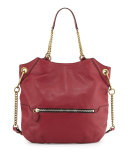 Selina Chain Shoulder Bag, Burgundy