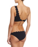 Santa Barbara One-Shoulder Swim Top, Black