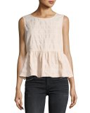 The Peplum Tank With Inside Binding, Rosedust